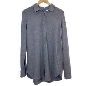 Soft Surroundings super soft gray loungewear long sleeve top with back detail